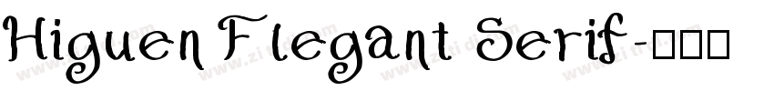 Higuen Flegant Serif字体转换